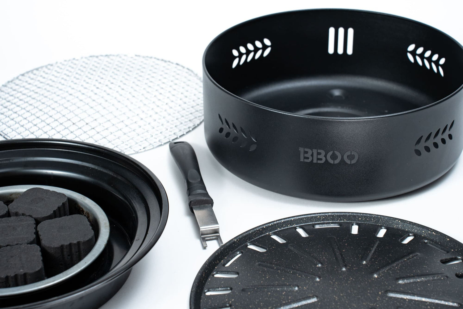 Premium Portable Charcoal Grill Set